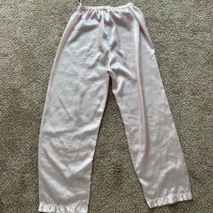 Pink satin pants